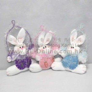 21cm 復活節小兔子掛飾公仔 (混色)